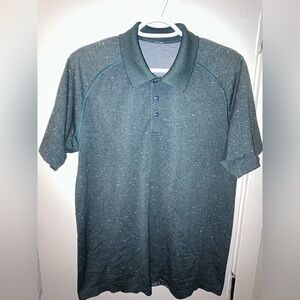 Lululemon Heathered Dark Green Large Polo Shirt